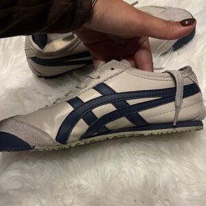 Onitsuka Tiger  Cream and Navy Sneakers
